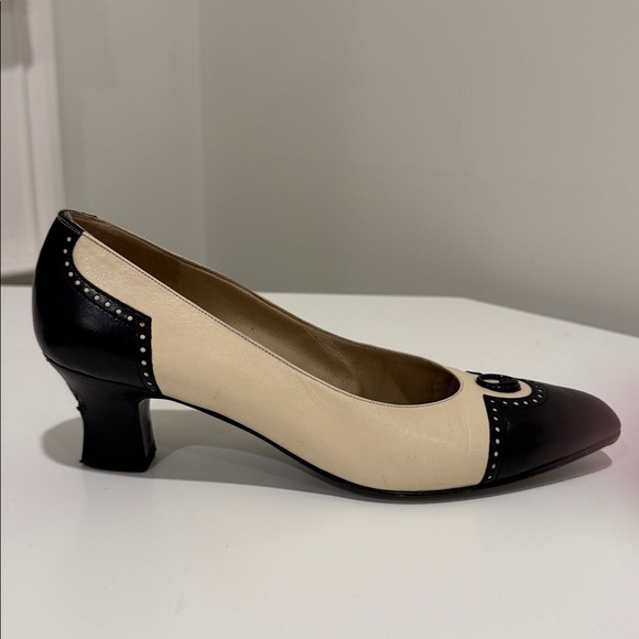 St. John Black and Cream Heels